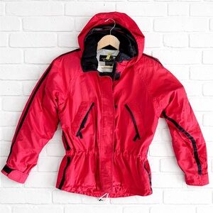 Obermeyer Red Ski Jacket with Black Trim